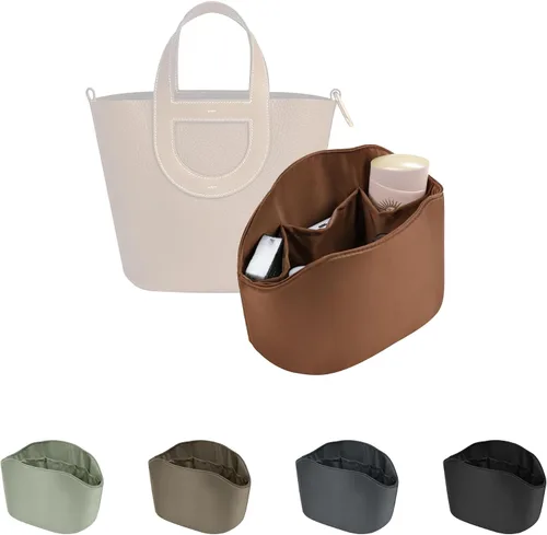 Miniatura 27 de Organizador de bolso para bolsa de lujo, tela de satén ligera y suave con bolsillos, ideal para viajes, compras y uso diario, opciones multicolor