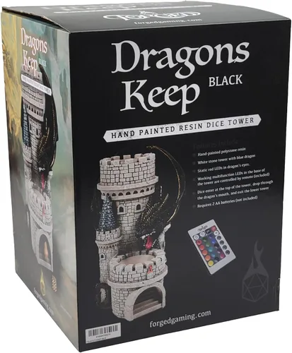 Miniatura 7 de Forged Dice Co. Dragon's Keep Torre de Dados - Torre Rodante de Dados Castillo Pintada a Mano con Luces LED, Hecha de Resina de Alta Resistencia