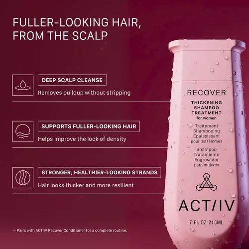 Miniatura 2 de ACTIIV Recover Tratamiento de Champú Densificante para Mujeres Apoya la apariencia de un cabello más abundante y saludable, apoya la salud