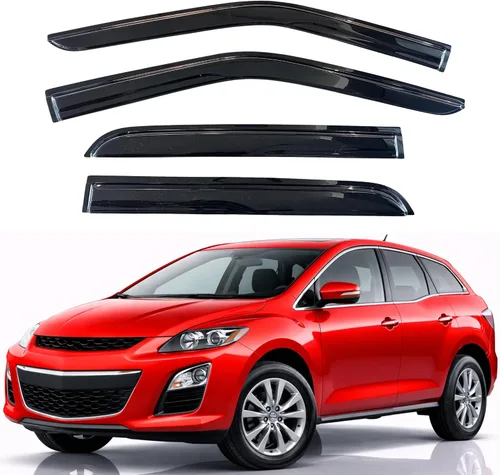 Miniatura 278 de KPY Visor de ventana compatible con Hyundai Tucson 2021-2025, 4 piezas de deflector de ventilación para ventana lateral, estilo Mugen, protector