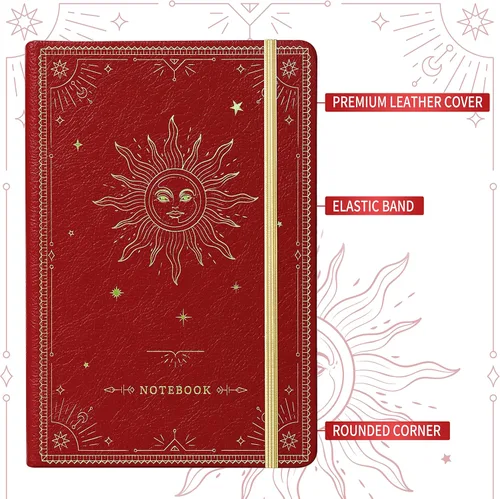 Miniatura 4 de Artfan Cuaderno/diario a rayas – Cuaderno clásico de piel sintética de papel grueso de alta calidad con bolsillo + separadores de páginas, regalos