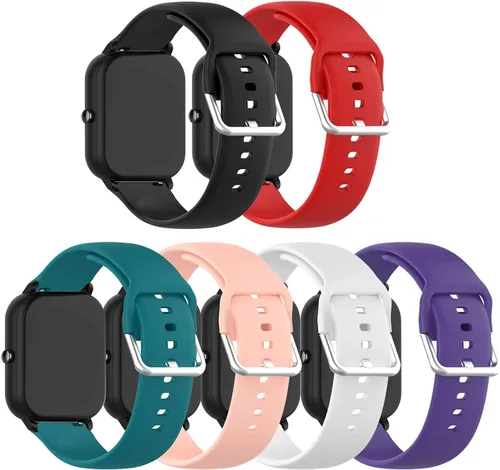 E ECSEM Correas de repuesto compatibles con Wyze Watch de 1.850 in, correa de silicona colorida de liberación rápida, bandas de brazo para reloj