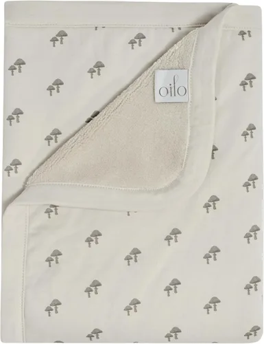 Miniatura 24 de Oilo Manta de bebé de oso, manta de bebé de oso de peluche con respaldo de felpa suave y estampado de jersey de algodón orgánico, doble capa