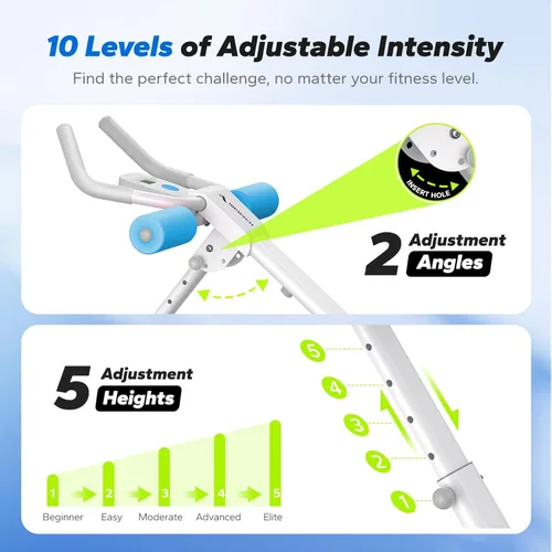 Miniatura 3 de MERACH Máquina de abdominales, equipo de entrenamiento abdominal, máquina de entrenamiento abdominal ajustable para entrenamiento de abdominales