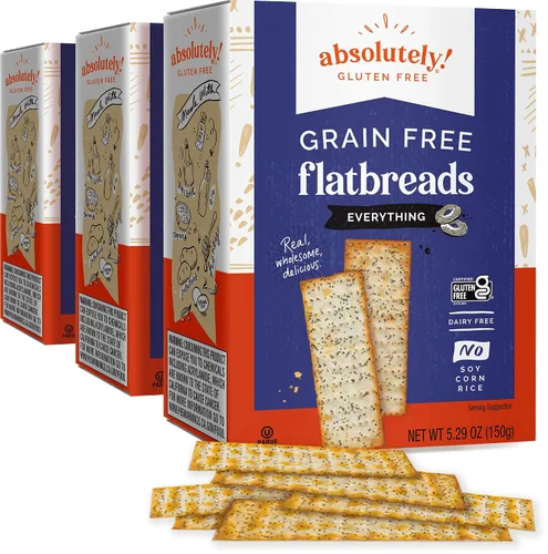 Absolutely Pan plano Everything sin gluten, 5.29 onzas (paquete de 3)