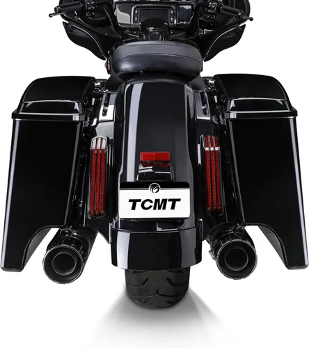Miniatura 3 de TCMT Alforjas alargadas de 5 pulgadas con llave de cierre para Harley 2014-2024 Touring Road King Electra Street Glide Alforjas Estilo F