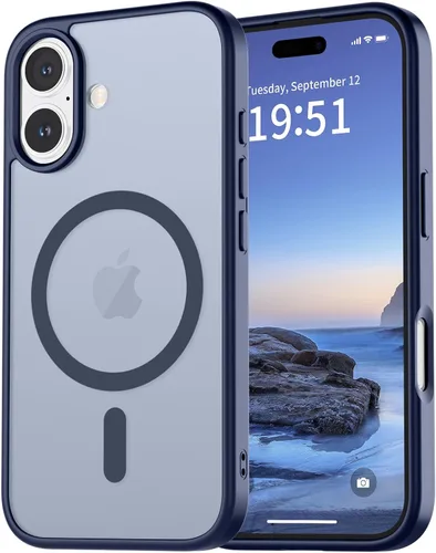 Miniatura 44 de vnnink para iPhone 12 y iPhone 12 Pro, funda de teléfono celular translúcida con protección contra caídas de grado militar, mate magnética