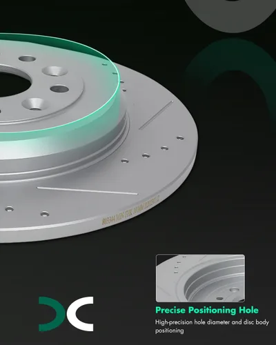 Miniatura 3 de SCITOO Rotores de disco sólido traseros de 12.99 pulgadas (12.992 in) + pastillas de freno de cerámica de repuesto para Ford For Edge, para Ford