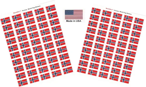 Miniatura 266 de 100 calcomanías de la bandera de Alaska; 1.5" x 1" hechas en Estados Unidos, calcomanías autoadhesivas de la bandera del estado para álbumes