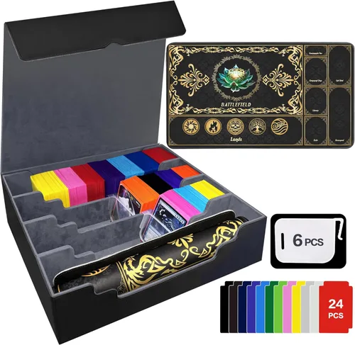 Miniatura 17 de PROMAXIBINDER MTG Commander - Caja de baraja con 2 divisores, se adapta a más de 100 tarjetas de una sola funda, caja de cubierta mágica de imán