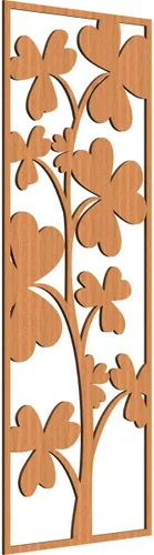Miniatura 110 de 9 3/8 pulgadas de ancho x 24 3/8 pulgadas de alto x 1/4 pulgadas de alto, Bradford Paneles de pared decorativos de madera de calado, roble rojo rojo