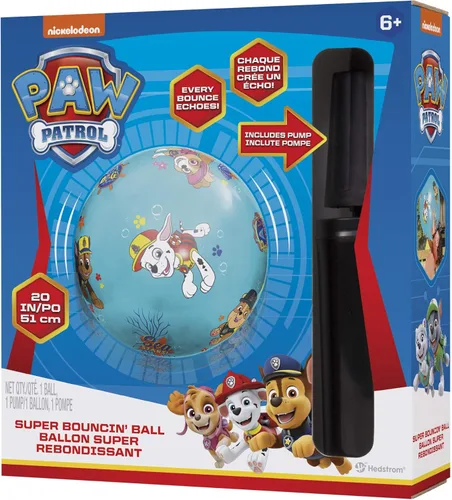 Miniatura 2 de Hedstrom Pelota de rebote súper de 20 pulgadas con bomba, Paw Patrol Patrulla Can