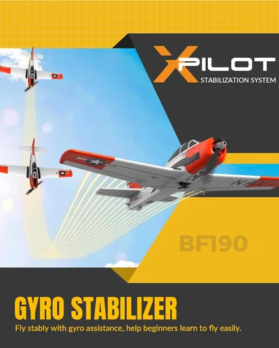 Miniatura 3 de VOLANTEXRC Avión RC para principiantes, Avión RC WWII de 4 canales T28 Trojan con ailerón, Avión de control remoto de 2.4Ghz con sistema