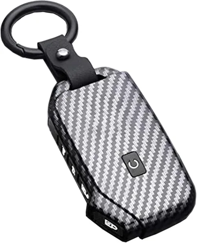 Funda para llavero Kia Ceed Cerato Forte NIRO Seltos Sorento Soul Sportage K5 con 5 botones sin llave, funda para control remoto de entrada sin Negro