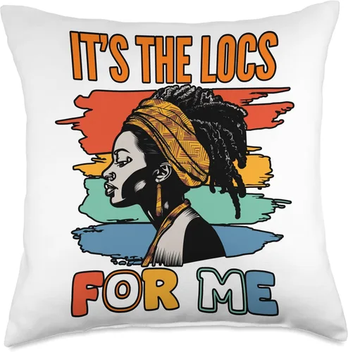 Miniatura 5 de Locs Afro Dreadlocks Love Natural Beauty Hair It's the Locs for Me Afro Hair - Almohada negra americana africana, 16 x 16 pulgadas, multicolor