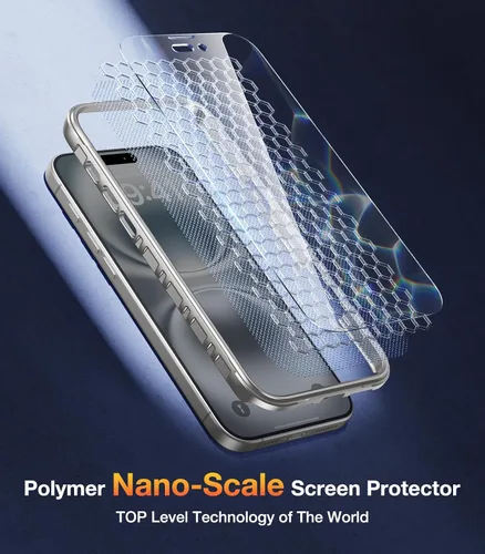 Miniatura 430 de Diaclara Funda diseñada para iPhone 16, mejorada [protección completa de la cámara], carcasa resistente de cuerpo completo con protector de pantalla