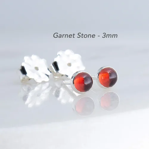 Miniatura 93 de Aretes pequeños de plata de ley para cartílago, tragus, hélix, múltiples piercings hipoalergénicos, piedra natal para mujer, juego de bisel