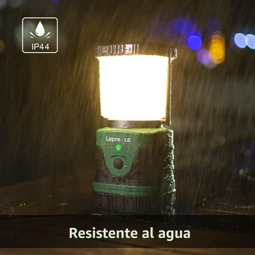 Miniatura 7 de LE farol led portátil para camping de 500 lúmenes, 3 modos, a batería, lámpara impermeable IPX4 para senderismo, pesca, para interiores, exteriores