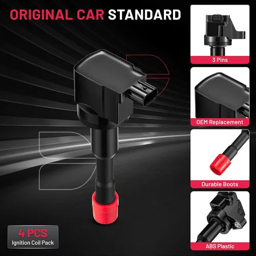 Miniatura 4 de BDFHYK Paquete de bobinas de encendido UF374 compatible con Honda Civic L4 1.3L 2003-2011 Honda Oem Bobina para 30521PWA003 30521PWAS01 C1408 E404