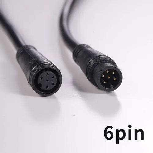Miniatura 7 de Cable de extensión de 2 pines, 3 pines, 4 pines, 5 pines, 6 pines, 8 pines, 9 pines, enchufe impermeable funciona para luz de bicicleta eléctrica