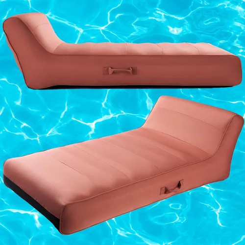 Miniatura 3 de Tumbona flotante tapizada y elegante para piscina, silla flotante grande y respaldo, lago resistente, playa, adultos y niños, tubo cómodo, duradero