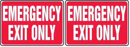 Miniatura 4 de Accuform Señal de seguridad "Solo salida de emergencia", Accu-Shield™, 7 x 10 pulgadas (MEXT586XP)