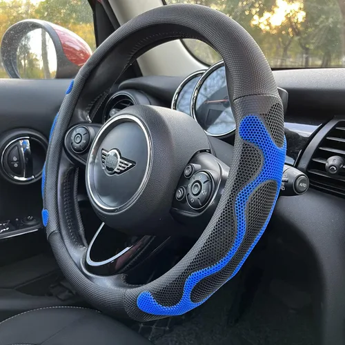 PINCTROT Comfy Grip - Funda para volante, diseño antideslizante, universal de 14.5-15 pulgadas (azul silicona)