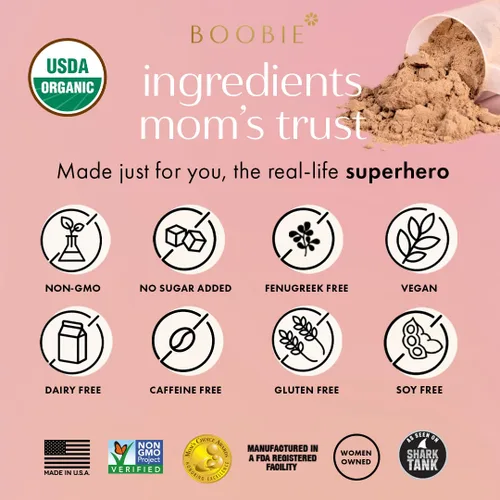 Miniatura 4 de Boobie Body Superfood Protein Batido para mamás, proteína en polvo para embarazo, apoyo a la lactancia para aumentar el suministro de leche