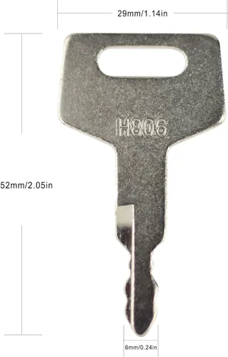 Miniatura 7 de 6 llaves de encendido H806 de repuesto de llaves de equipo pesado para Takeu-chi Hita-chi Ge-hl nuevo caso Ho-lland 17001-00019 180845