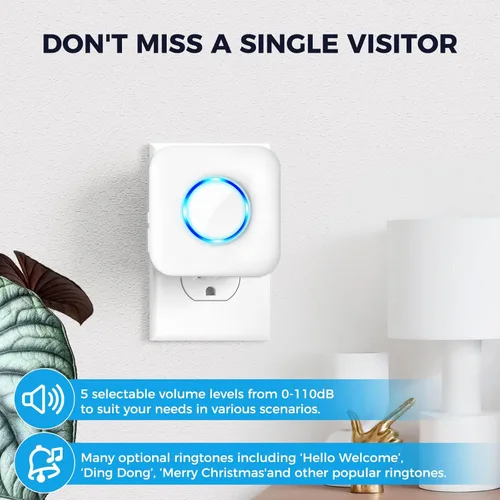 Miniatura 7 de Satisure Timbre inalámbrico para timbre de puerta Google Nest (con cable, 2ª Gen y 3ª Gen) Extensor de timbre con receptor se conecta a 58 timbres