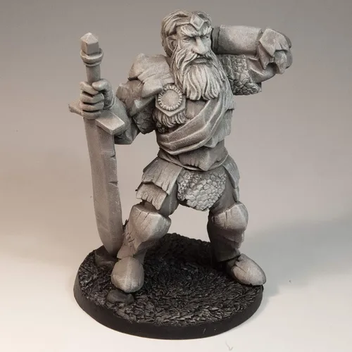 Miniatura 3 de Stonehaven Storm Giant Miniature - 92mm Urethane Resin Figure, 28mm Scale, with Scenic Base, Unpainted, Made in USA