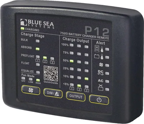 Blue Sea Systems Cargador de batería 7520 P12 LED Remote