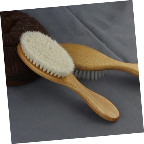 Miniatura 5 de FOMIYES Cepillo secador de 2 piezas para hombre, cepillo de afeitar de lana densa, ideal para el mantenimiento de la barba Como se muestra