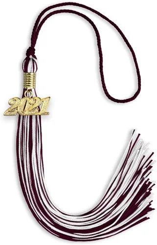 Miniatura 347 de Endea Graduation - Borla de doble color mixto con fecha dorada (negro/dorado antiguo, 2021)