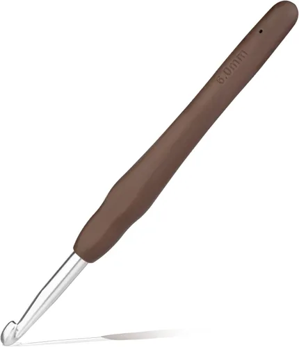 Miniatura 21 de Gancho de ganchillo de 0,5 mm, mango ergonómico para manos con artritis, agujas de tejer extra largas para principiantes y lana para ganchillo