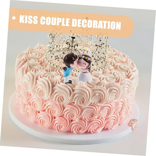 Miniatura 7 de Homoyoyo Magdalena 1 par de figuras miniatura para parejas, muñecas de pareja de besos, mini resina para niños y niñas, muñecas de boda