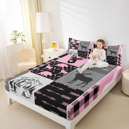 Miniatura 27 de Erosebridal Sábana bajera con temática de pesca, juego de ropa de cama rústica de granja tamaño individual para niños, adolescentes y adultos, ropa
