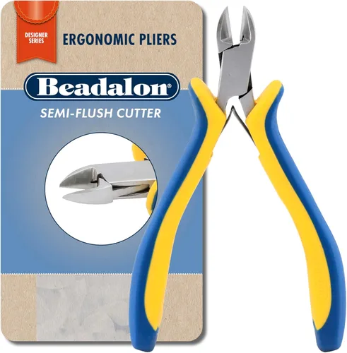 Miniatura 9 de Beadalon Ergo Alicates de punta redonda – Alicates de punta redonda para fabricación de joyas y bucles de alambre, 5.25 pulgadas