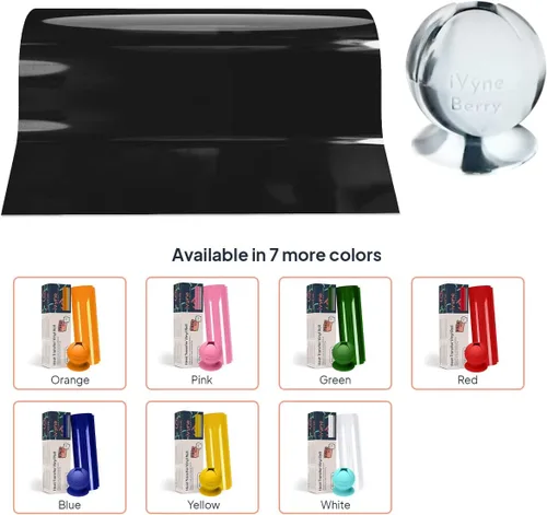 Miniatura 3 de iVyne, Rollo de vinilo de transferencia de calor, láminas de vinilo termotransferibles para Cricut, vinilo de prensa de calor para camisetas, gorras