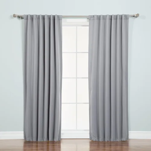Miniatura 15 de Best Home Fashion cortina opaca con aislamiento térmico sólido para grifo, 215 centímetros de largo. Gris Oscuro