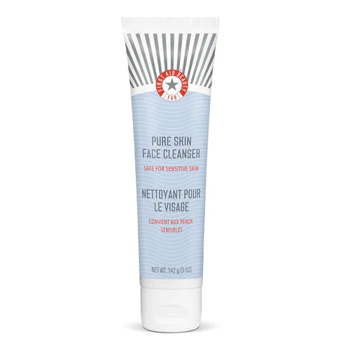 Miniatura 16 de First Aid Beauty - Limpiador facial Pure Skin, elimina eficazmente el maquillaje, la suciedad y las impurezas, limpiador suave deja la piel suave