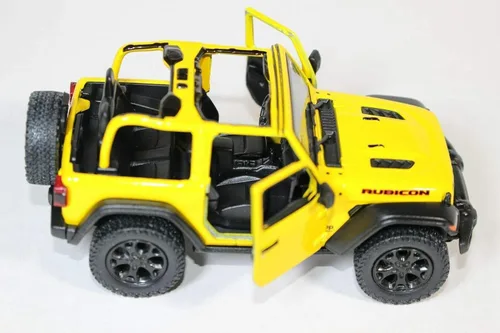 Miniatura 6 de KiNSMART - Coche de juguete de réplica de modelo fundido a presión a escala 1:34, Jeep Wrangler Rubicon todoterreno 4x4 de 12,7 cm