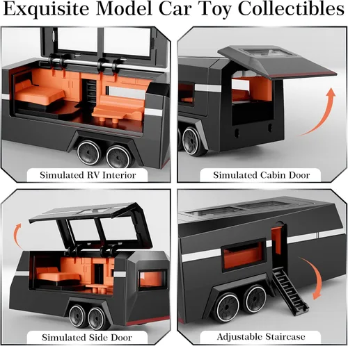 Miniatura 5 de OSIMILY MINI coche RC, controlado por aplicación a escala 1:64, camión RC MINI de aleación todo terreno Coche de control remoto con Negro