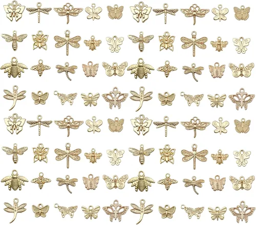 Miniatura 37 de WOCRAFT 60 piezas de dijes de pulsera de cruz dorada KC para juegos de fabricación de joyas, collares, pulseras, llaveros, kit de suministros de KC
