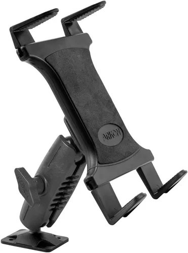 Miniatura 2 de ARKON Mounts - Base de taladro resistente para tableta y eje de montaje robusto, color negro al por menor (SP-RM250)