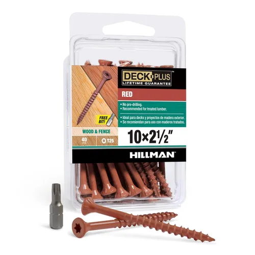 Miniatura 52 de Deck Plus Tornillos para Madera Exterior y Cercas con Revestimiento Epoxi de 2-1/2 Pulgadas #10 x 2-1/2" Torx/Star Drive Incluido Rosca Gruesa, Verde