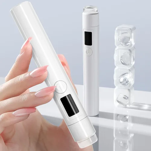 Miniatura 9 de Mini luz UV para uñas, luz UV de mano pequeña portátil rosa para uñas de gel, lámpara de curación flash recargable inalámbrica, lámpara de gel