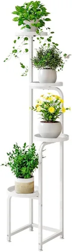 Miniatura 11 de INGIORDAR - Soporte para plantas de interior y exterior, estante de metal de 3 niveles para múltiples plantas, soportes de flores de esquina