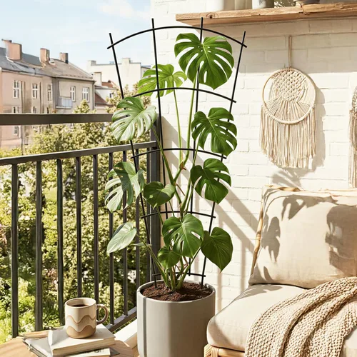 Miniatura 5 de Thealyn Paquete de 4 enrejados de plantas de interior de 23 pulgadas para plantas en macetas que trepan, enrejado de metal al aire libre, plantas