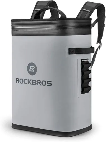Miniatura 8 de ROCKBROS Enfriador de mochila a prueba de fugas, enfriador de lados suaves, impermeable, aislada, bolsa enfriadora para 36 latas, enfriador suave